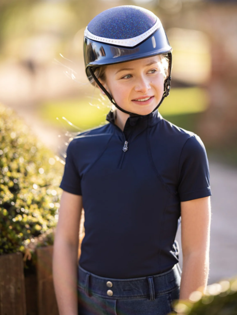 LeMieux Young Rider Short Sleeve Base Layer Indigo-2